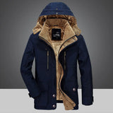 Thicken Parkas Male Thick Warm Coat Plus Size Men Hooded Fashion Mens Parkas Hooded Mens Winter Windproof Jacket Parka