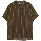 Korean style simple summer new style men Japanese retro pajamas collar loose casual versatile short-sleeved niche floral shirt