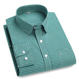 New Men's Plaid Shirts Long Sleeve Cotton Checked Shirt Formal Fashion Thin Soft Classic Basic Casual Male Clothing 6XL 5XL