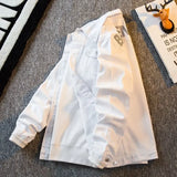 Spring Autumn KPOP Fashion Style Harajuku Slim Fit Tops Loose Casual All Match Cowboy Outerwear Solid Button Long Sleeve Jacket