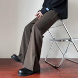 Brown Black Suit Pants Men Slim Fit Social Mens Dress Pants Korean Loose Straight Casual Pants Mens Office Formal Trousers S-3XL