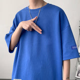 Men's Cotton T-shirts White Mens Oversized T Shirt Fashion Tag Print Summer Casual Wear Tee Shirts for Men 5XL Male Clothes