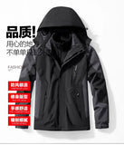 Male New Arrived Winter 3 in 1 Jackets Parkas Unisex Two-pieces Sets Men Outdoor Jacket Waterproof Hiking Coat Windbreaker Coat