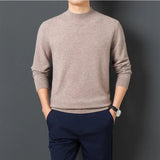 Men's Sweater  Warm and Comfortable Long Sleeve Pullover Sweater  Turtleneck Men Clothing Knit Tops