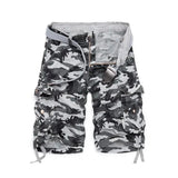 US Size New Camouflage Loose Cargo Shorts Men Cool Summer Military Camo Short Pants Homme Cargo Shorts (Without Belt)