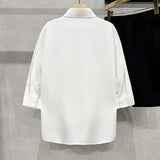 Summer Thin Spliced short-sleeved Shirt Men's Casual Fashionable New Half-sleeved Ice Silk Shirt Jacket 2025 Aesthetic Urban