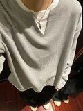 Men Hoodies Fake Two Pieces Autumn Fashion All-match Casual Tops V-neck Cool Handsome Korean Style Male Sweatshirts Tender New