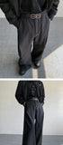 Wide Leg Pants Men Simple Baggy Smart Casual High Street Handsome All-match Korean Fashion Daily Full-length Trousers Classic