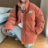 Harajuku Men's Warm Parkas Winter Coat Corduroy Cotton Oversize Male Winter Jackets Windbreaker Padded Coat Woman Parkas