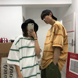 T-shirts Men Retro Summer Ins Fashion Daily Korean Style All-match Couple Handsome Breathable Short Sleeve Holiday Students New
