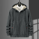 Fleece Men's Hoodie Winter Lamb cashmere Thick warm Sweatshirts Casual Hooded Cardigan Fashion Bomber Jackets Zipper Coat men