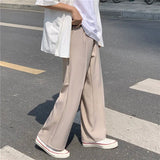 New Japanese Retro Male Suit Pants Light Luxury Straight Draped Button-down Business Casual Pants Premium Slim Elegant Trousers