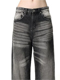 Spring Autumn Jeans Men Fashion Leisure American Style Denim Male Trousers Basic Slouchy Vintage Washed Loose Mopping Bleached