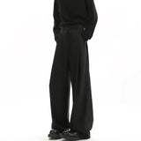 Grey Black Suit Pants Men Oversized Society Mens Dress Pants Korean Casual Loose Wide Leg Pants Mens Office Formal Trousers