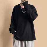 Spring New Striped Textural T-shirt For Men Long Sleeve Simple All-match Tops Korean Casual Solid Color Male Female Loose Tees