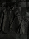 American Retro Shirt Shorts Two-piece Set Korean Cityboy Cargo Wear 2025 Summer New Loose Casual Cotton Linen Breathable Set