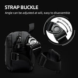 Sling Bag for Men, Multi-functional Waterproof Crossbody Bag with Retractable Keychain, Chest Bag for Hiking Travel
