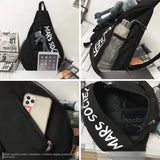 Casual Large Capaci Crossbody Bag ex Single oulder Bapa Nylon Material Zipper Closure Korean Sle Vertical Squar...