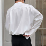 Long Sleeve Shirts for Men Simple Loose Mature Smart Casual Ulzzang Handsome Fashion All-match Harajuku Classic Daily Рубашки