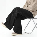 Straight Leg Casual Pants Elastic Waist Drawstring High Quality Unisex Comfortable Trousers Men Women Trendy Outdoor Daily Wear