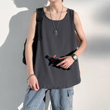 Summer Men Solid Vest Tank Top Sleeveless T Shirts O-neck Undershirts Breathable Sport Bodybuilding Fitness Muscle Clothes