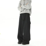 American Style Wide Leg Straight Cargo Pants Letter Printed Men's Baggy Casual Fashion Overalls Streetwear Male Mopping Trousers