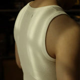 Men Streetwear Casual Solid Color Knitted Vest Sports Gym Bottoming Shirt Autumn Essential Ribbed Tank Top Slim Sleeveless Tees