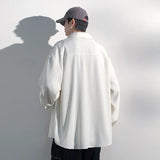 Men Loose Fit Embroidered Floral Casual Shirt Streetwear Oversized Comfortable Spring Summer Fashion Trendy Stylish Top Apparel