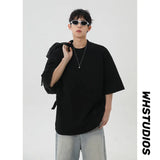 Summer Short Sleeved T-shirt Men Fashion Cotton White T Shirt Men Streetwear Korean Loose Casual Round Neck T Shirt Mens Top