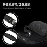Waterproof Crossbody Bag Men Large Capacity 15 inch Laptop Fashion Shoulder Bag Solid Black Light Portable Anti-theft Zipper Bag