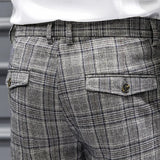 Men Clothing Plaid Business Suit Trousers/Male Slim Fit Fashin Leisure Suit Pants/British Formal Dress Suit Trousers 28-36