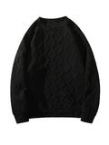 Men Sweatshirts Solid Round Neck Baggy Comfortable Streetwear Japanese Style Handsome Chic Windproof All-match Classic City Boy