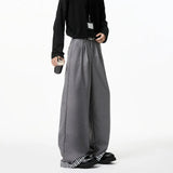 Grey Black Suit Pants Men Oversized Society Mens Dress Pants Korean Casual Loose Wide Leg Pants Mens Office Formal Trousers