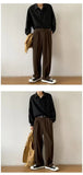 Casual Pants Men Simple Japanese Solid Loose Formal Baggy Streetwear Leisure All-match Office Clothing Fashion Trousers Classic