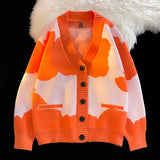 Open Front Button V Neck Long Sleeve Sweater Women Basic Shirt Men Warm Soft Coat Autumn Winter Tops Casual Knit Jacket Cardigan