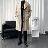2025 New Autumn Trench Men's Fashion Overcoat for Male Long Windbreaker Korean Streetwear Men Quality Outerwear Clothing