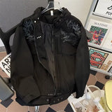 American High-end bomber Jacket Casual Jacket Men's Korean streetwear Spring Autumn Handsome High Arcade Functional Top Urban
