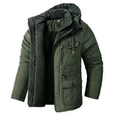Fleece Coats Military Men's Thicken Parkas Warm Winter Jacket Cashmere Outdoor Cotton-Padded Male Windbreaker Hooded Outwear