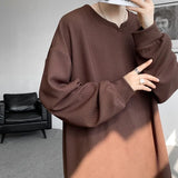 High Quality Texture Long Sleeve T shirt For Men Spring Autumn Casual Mens T-shirts Male Tops Classic Clothes Men's T-Shirts