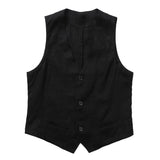 Simple Vintage Vest Summer Retro Men's Button Waistcoat Vest Grey Stylish Slim Casual Cotton Linen High-end Sleeveless Blazer