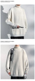 Sweater men 2025 New Men Knitwear Solid High Neck Sweater Soft Warm Comfortable Winter Pullover Fashion Casual Warm Sweater