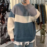 Man Clothes Pullovers Torn Crewneck Knitted Sweaters for Men Plain with Holes Solid Color Round Collar Cheap Casual A Cigaret S