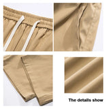 New American Casual Pants Men Loose Straight Leg Trendy Versatile Trousers 5XL Elastic Waist Drawstring Clean Fit Streetwear