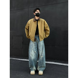 Spring Cotton Jacket Men Fashion Casual Khaki Short Jacket Men Streetwear Korean Loose Bomber Jacket Mens Jackets Coat