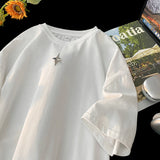 3D Star Design T-Shirt for Men Streetwear Short Sleeve Couple Tee Oversized O-neck Casual Tshirt Male Clothes