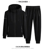 Male 2 Pieces Sweatshirt + Sweatpants Suit 8XL Plus Size New Spring Autumn Clothing Hooded Men Sportswear Sets Casual Pants