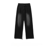 Streetwear Vintage Y2k Men’s Jeans Black Baggy Trousers New Wide Leg Denim Pants Hip Hop Harajuku Distressed Straight Pants
