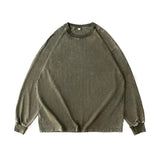 Long Sleeve Retro Tops Tees Men Oversized Vintage T-Shirts Soild Cotton Shirts Casual Classic T Shirt Male Clothes Streetwear