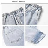 Men Straight-leg Men Jeans Male Baggy Streetwear Wide Leg Denim Pants Hip Hop Style Washed Jeans with Pockets Classic Straight
