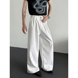 White Suit Pants Men Oversized Fashion Society Mens Black Dress Pants Korean Loose Wide Leg Pants Mens Office Formal Trousers
